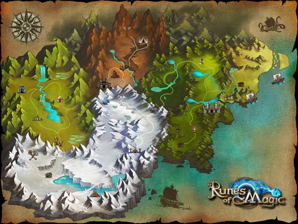 Карта мира Runes of Magic Online